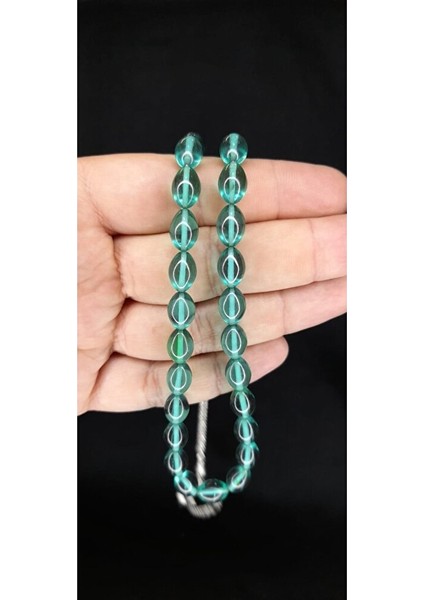 Ateş Kehribar Tesbih Beyzi Kesim Turkuaz Renkli T-351 indirimleri