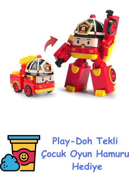 Transforming Robot Figür- Roy + Play-Doh Oyun Hamuru