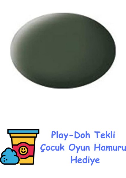 - Su Bazlı Maket Boyası Bronz Yeşil Mat 18 ml (36165) + Play-Doh Oyun Hamuru