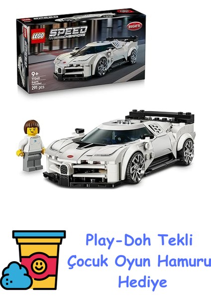 Speed Champions Bugatti Centodieci 77240 – 9 Yaş ve Üzeri Çocuklar Için Koleksiyonluk Model Araba, Detaylı Yarış Arabası ve Sürücü Figürüyle Oyun ve Sergileme Yap + Play-Doh Oyun Hamuru