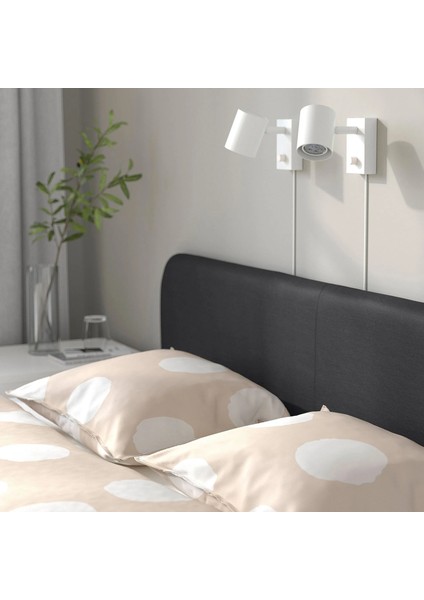 Slattum Çift Kişilik Karyola Vissle Koyu Gri 160 x 200 cm indirimleri