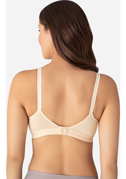 3'lü Paket Ten Kadın Balensiz Kaplı Emzirme Sütyeni Göğüs Ucu Görünmez Pamuklu Yumuşak Dokulu