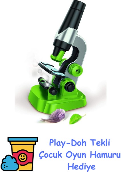 Bilim ve Oyun - Ilk Mikroskop Setim Oyuncak + Play-Doh Oyun Hamuru
