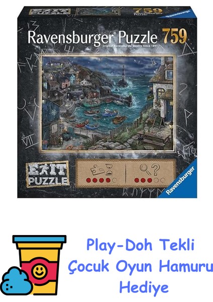 Balıkçı Kasabası Bulmaca, 759 Parça + Play-Doh Oyun Hamuru