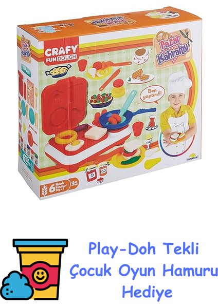Oyun Hamur Set Pazar Kahvaltısı 6X50GR 24 Parça Büyük + Play-Doh Oyun Hamuru