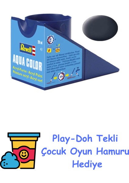 - Su Bazlı Maket Boyası Tank Gri Mat 18 ml (36178) + Play-Doh Oyun Hamuru