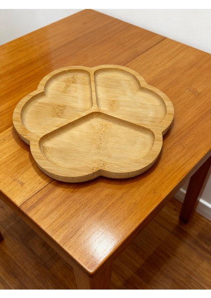 3 Bölmeli Bambu Sunum Tabağı – Doğal Yuvarlak Servislik 20 cm | Kahvaltı, Meze, Kuruyemiş ve Atıştırmalık Sunumluk indirimleri
