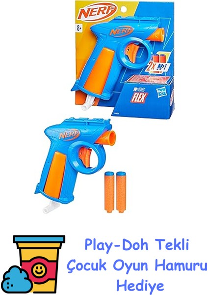 N Serisi Flex Dart Tabancası - N1 Dart Ile Uyumlu 2 Adet + Play-Doh Oyun Hamuru