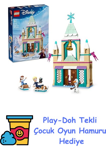 ǀ Disney Frozen Arendelle Karlar Ülkesi Şatosu 43265-5 Yaş ve Üzeri Çocuklar Için Mini Elsa Bebek Içeren Oyuncak Yapım Seti, Doğum Günü Hediyesi (177 Parça) + Play-Doh Oyun Hamuru