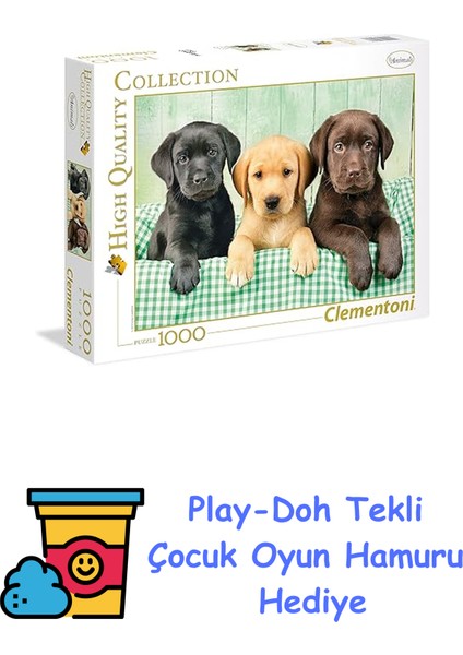 - 1000 Parça Hq Collection Yetişkin Puzzle - Three Labs + Play-Doh Oyun Hamuru