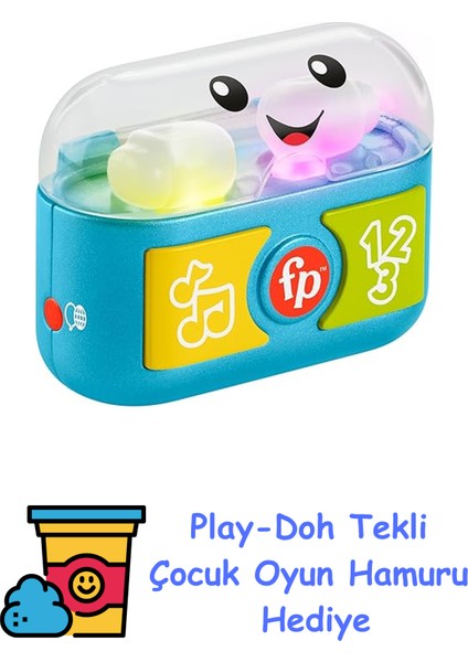 Eğlen ve Öğren Eğlenceli Kulaklıklar Fisher-Price Eğlen ve Öğren Eğlenceli Kulaklıklar, Birden Fazla Dil Desteği Bulunan Müzikli, Eğitici Oyuncak HWY47 + Play-Doh Oyun Hamuru