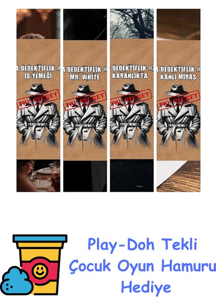 4lü Dedektif Oyunu Seri Katil Davası, Suçluyu Bulma, Çözülemeyen Davalar + Play-Doh Oyun Hamuru