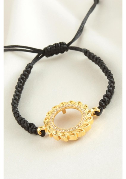 Techmrt Çeyrek Altın Koyulabilir Makrome Örgülü Bileklik-Sarı fiyatları