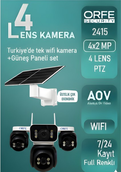 Güneş Panelli Wifi Kamera