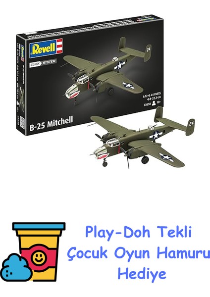 -Model Kit-B-25 Mitchell + Play-Doh Oyun Hamuru