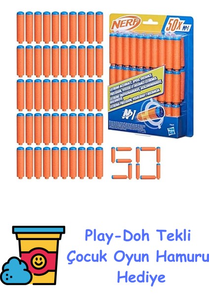 N Serisi N1 Dart, 50 Adet + Play-Doh Oyun Hamuru