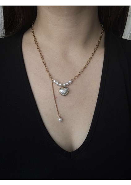 Aşkın Incisi Y Kalp Kolye fırsatları