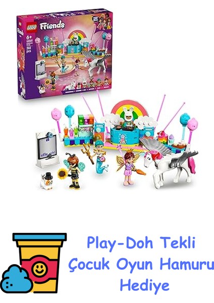 Friends Tek Boynuzlu At ve Peri ile Kostüm Partisi 42661-6 Yaş Üzeri Çocuklar Için Unicorn Içeren Yaratıcı Oyuncak Yapım Seti, Özel Gün Hediyesi, Doğum Günü Hediy + Play-Doh Oyun Hamuru