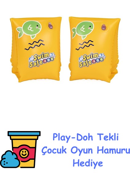 Swim Safe Abc Yüzme Kollukları, Seviye C, Wondersplash, 3-6 Yaş, 25 x 15 cm + Play-Doh Oyun Hamuru
