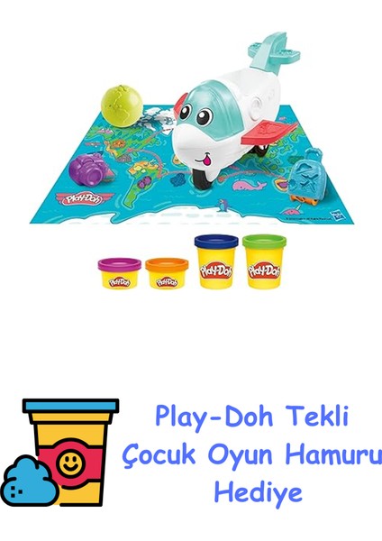 Hasbro Play-Doh Uçak Kaşifi Başlangıç Oyun Seti + Play-Doh Oyun Hamuru