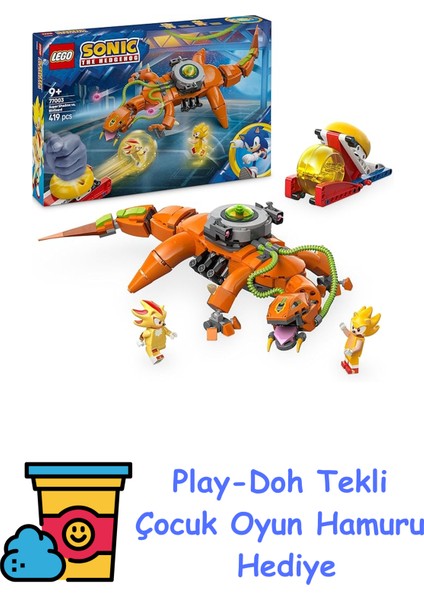 Sonic The Hedgehog Super Shadow, Biolizard'a Karşı 77003, 9 Yaş ve Üzeri Kız ve Erkek Çocukları Için Yaratıcı Oyuncak Yapım Seti, Eğlenceli Hediye Fikri (419 Parç + Play-Doh Oyun Hamuru
