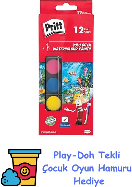 1048082 Suluboya + Play-Doh Oyun Hamuru