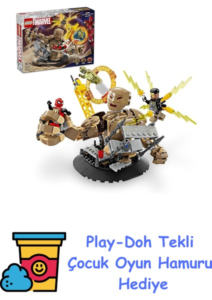 | Marvel Örümcek Adam Kum Adam’a Karşı: Son Savaş 76280 – 10 Yaş ve Üzeri Süper Kahraman Seven Çocuklar Için Yaratıcı Oyuncak Yapım Seti (347 Parça) + Play-Doh Oyun Hamuru