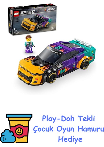 Speed Champions Nascar Next Gen Chevrolet Camaro Zl1 76935 – 9 Yaş ve Üzeri Çocuklar Için Oyuncak Yarış Arabası Yapım Seti (328 Parça) + Play-Doh Oyun Hamuru