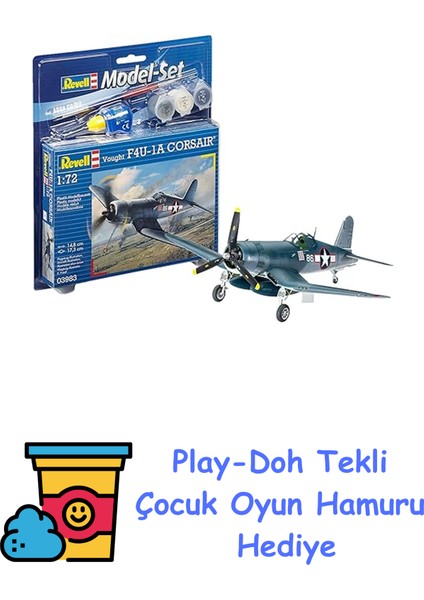 Model Set Vought F4U - 1:72-63983 + Play-Doh Oyun Hamuru