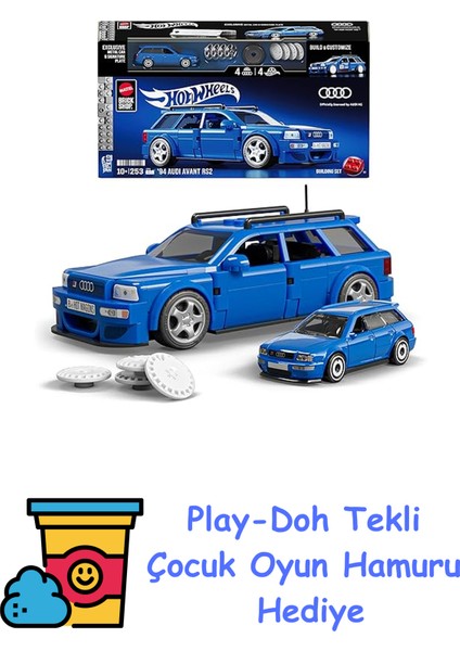 Mattel Brick Shop Hot Wheels Speed Audi, JGR28 + Play-Doh Oyun Hamuru
