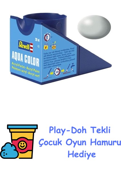 - Su Bazlı Maket Boyası Açık Gri Ipek 18 ml (36371) + Play-Doh Oyun Hamuru
