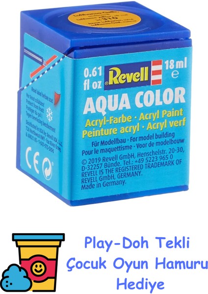 Aqua Color Yarı Parlak Sarı 18ML-36310 + Play-Doh Oyun Hamuru