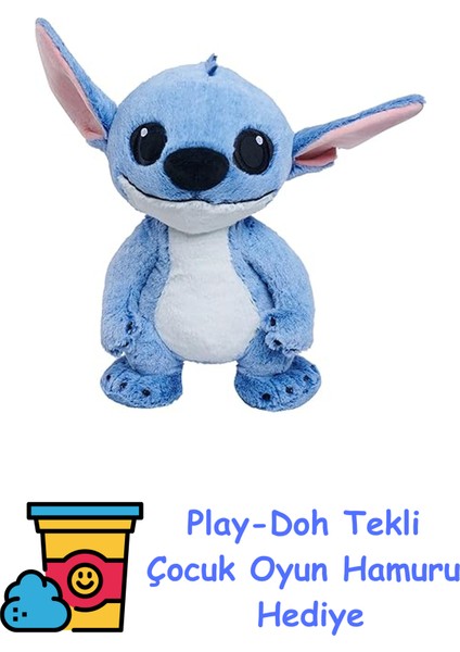 Disney Stitch Live Peluş, Özel Kumaş Tasarımı, 41 Cm, Ayakta Durabilme + Play-Doh Oyun Hamuru