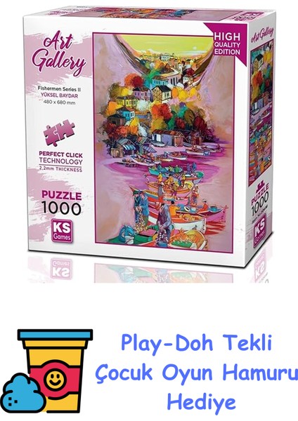 1000 Parça Balıkçılar Serisi Iı Puzzle + Play-Doh Oyun Hamuru