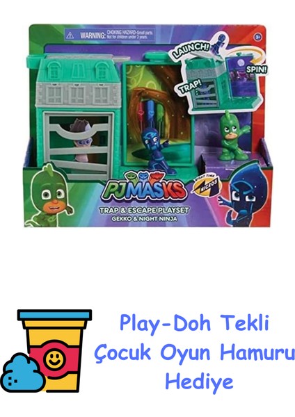 Pjma7 Pjma7 2 Şekiller ile Hatch & Echappe ile Set, Toplamak Için 3 Model (Yoyo, Bibou Veya Gluglu), 3 Yaş ve Üstü Oyuncaklar, Pjma7 + Play-Doh Oyun Hamuru