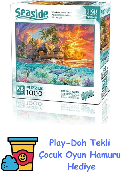 20670 Cennette Haftasonu 1000 Parça Puzzle -Ks Puzzle + Play-Doh Oyun Hamuru