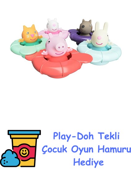 Tomy, Peppa Pig Peppa'nın Havuz Partisi, Oyuncak + Play-Doh Oyun Hamuru