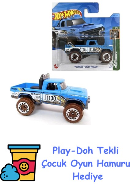 70 Dodge Power Wagon (2023 - HKH76) + Play-Doh Oyun Hamuru