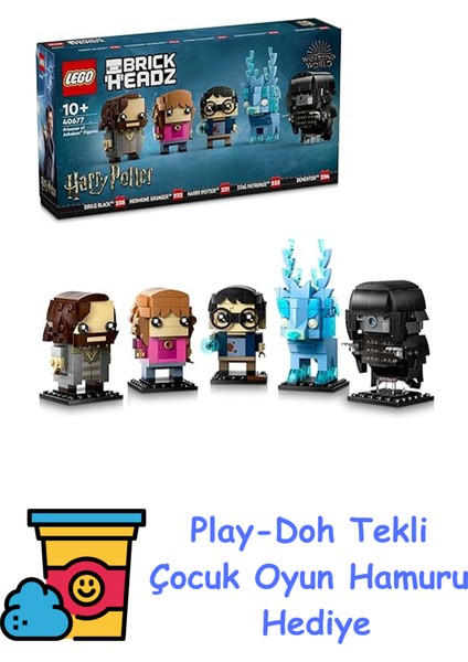 Brickheadz Harry Potter Azkaban Tutsağı Figürleri 40677-10 Yaş ve Üzeri Çocuklar Için Dekoratif, Hediyelik Yaratıcı Model Yapım Seti (697 Parça) + Play-Doh Oyun Hamuru