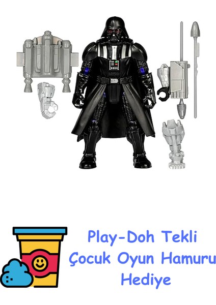 Star Wars Mixmashers Darth Vader Özel Karıştır ve Birleştir Deluxe Aksiyon Figürü ve Aksesuarları + Play-Doh Oyun Hamuru