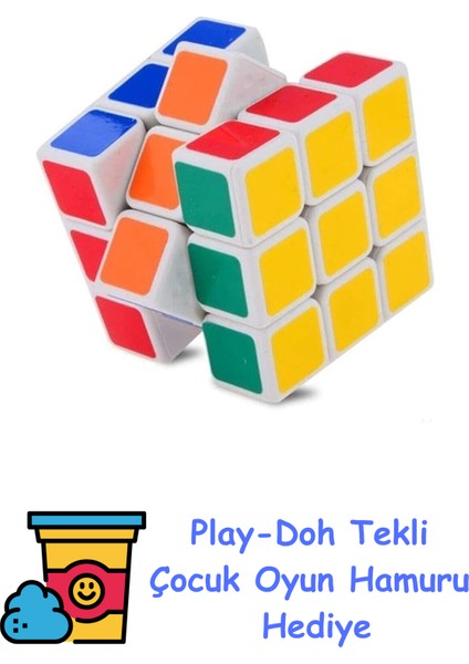 Zeka Küpü Sihirli Rubik Profesyonel + Play-Doh Oyun Hamuru