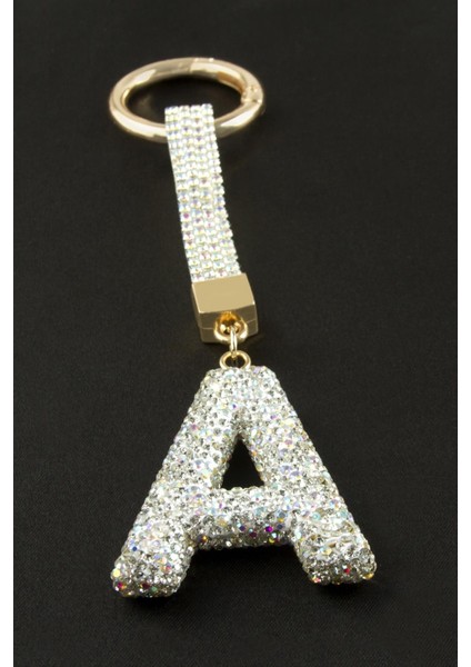 Techmrt Harfli Savaroski Taşlı Anahtarlık-A