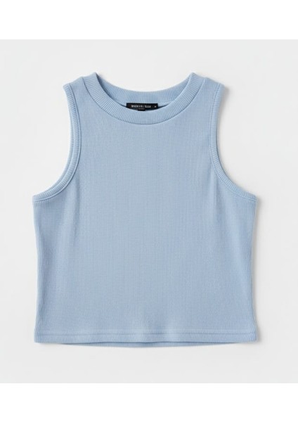 Kadın Kaşkorse Kumaş Askılı Crop