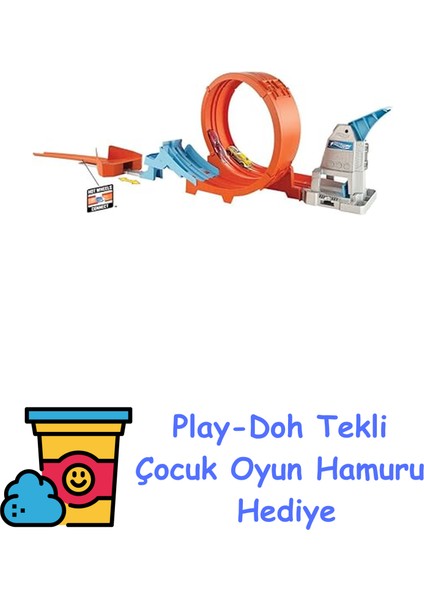 Döngü Göstergesi Parkuru Oyun Seti Hot Wheels Şampiyonluk Parkuru Yarış Seti - Çember Pist GTV13 GTV13 + Play-Doh Oyun Hamuru