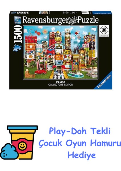 1500 Parçalı Puzzle Eames Fantezi + Play-Doh Oyun Hamuru