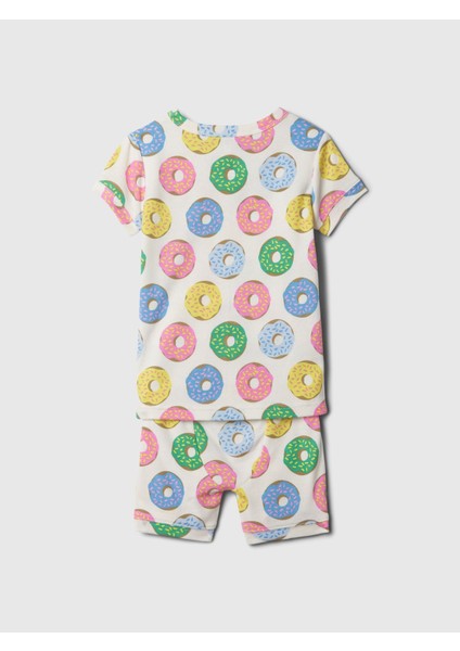 Bebek Çok Renkli Organik Pamuk Desenli Pijama Takımı fırsatları
