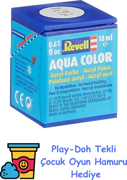- Su Bazlı Maket Boyası Beyaz Mat 18 ml (36105) + Play-Doh Oyun Hamuru