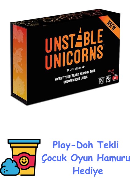 Kararsız Tekboynuzlar Nsfw Kart Oyunu - Içme Yetişkinler Için Stratejik Kart Oyunu ve Parti Oyunu "(21+ Yaş Için) Mevcuttur Kuralları + Play-Doh Oyun Hamuru