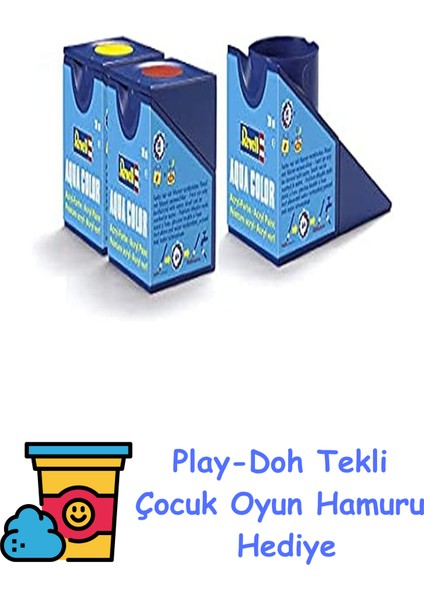 - Su Bazlı Maket Boyası Sarı Parlak 18 ml (36112) + Play-Doh Oyun Hamuru