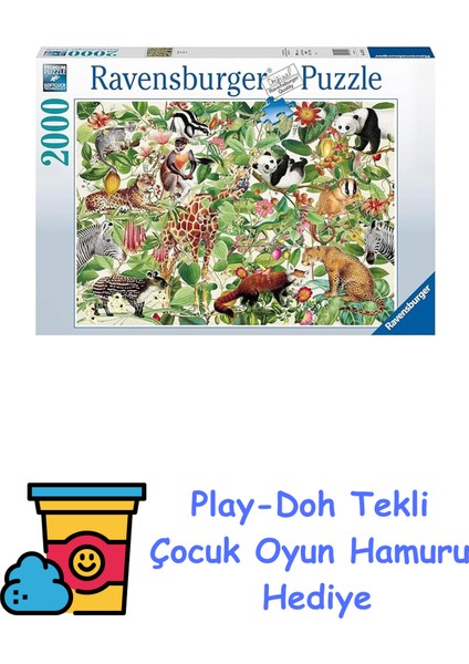 2000P Puz Orman Yapboz + Play-Doh Oyun Hamuru
